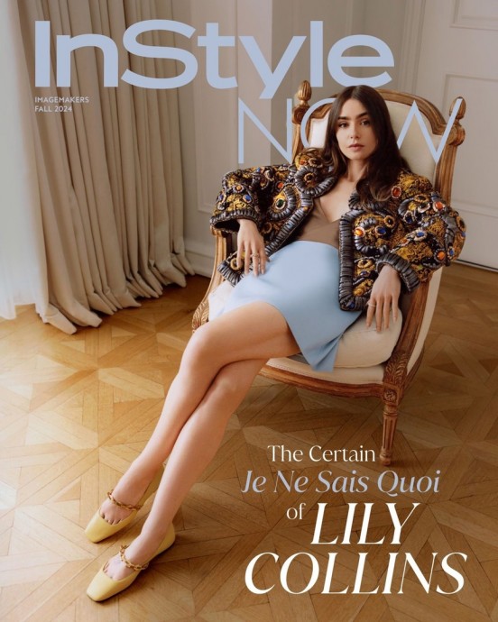 Лили Коллинз (Lily Collins) в фотосессии для журнала InStyle (2024)