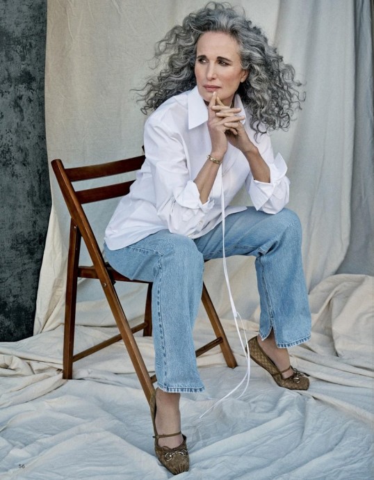 Энди МакДауэлл (Andie MacDowell) в фотосессии для журнала Grazia Italia