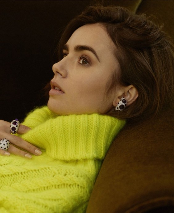 Лили Коллинз (Lily Collins) в фотосессии для журнала ELLE USA