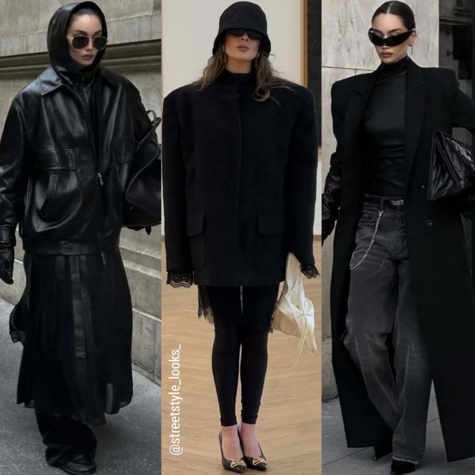 Total black look 30 стильных идей образов