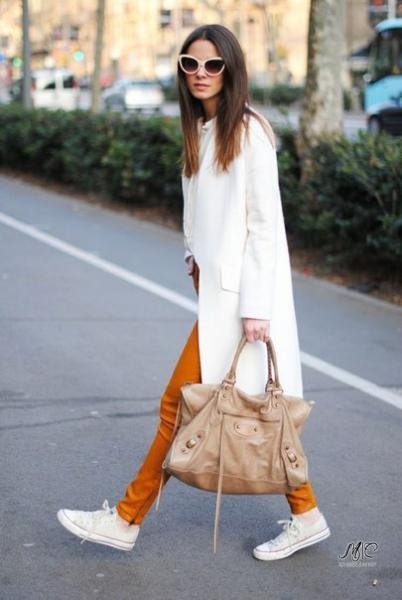 Converse + coat.