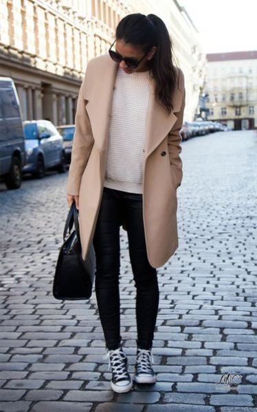 Converse + coat.